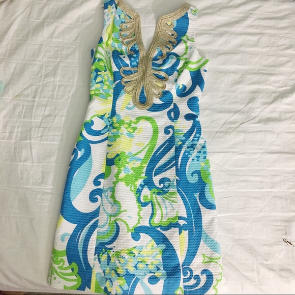 Lilly Pulitzer Dress - Resort White Crystal Coral - Picture 1 of 2